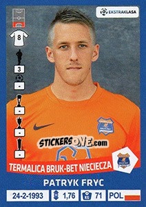 Cromo Patryk Fryc - Ekstraklasa 2015-2016 - Panini