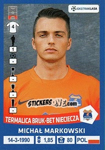 Cromo Michal Markowski - Ekstraklasa 2015-2016 - Panini