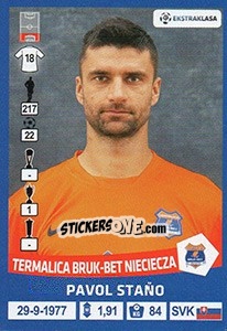 Cromo Pavol Stano - Ekstraklasa 2015-2016 - Panini