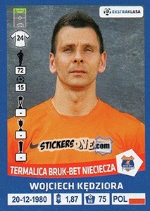 Sticker Wojciech Kedziora - Ekstraklasa 2015-2016 n. 313 - Panini