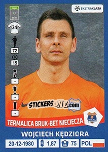 Cromo Wojciech Kedziora - Ekstraklasa 2015-2016 - Panini