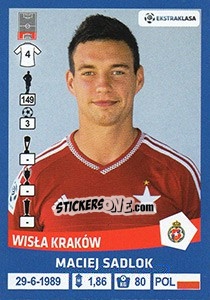 Cromo Maciej Sadlok - Ekstraklasa 2015-2016 - Panini