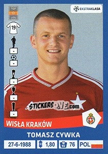 Sticker Tomasz Cywka - Ekstraklasa 2015-2016 n. 324 - Panini