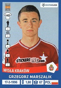 Sticker Grzegorz Marszalik - Ekstraklasa 2015-2016 n. 328 - Panini