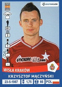 Sticker Krzysztof Maczynski - Ekstraklasa 2015-2016 - Panini