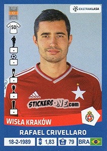 Sticker Rafael Crivellaro - Ekstraklasa 2015-2016 n. 331 - Panini