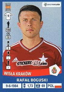 Sticker Rafal Boguski - Ekstraklasa 2015-2016 n. 333 - Panini