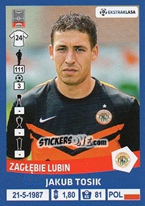 Sticker Jakub Tosik - Ekstraklasa 2015-2016 n. 343 - Panini