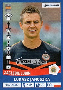 Sticker Lukasz Janoszka - Ekstraklasa 2015-2016 n. 345 - Panini