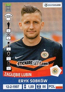Sticker Eryk Sobkow - Ekstraklasa 2015-2016 n. 354 - Panini