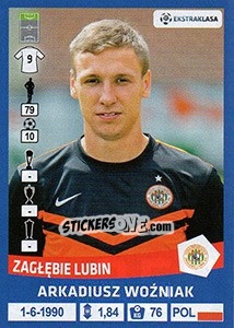 Sticker Arkadiusz Wozniak - Ekstraklasa 2015-2016 n. 355 - Panini