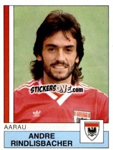 Sticker Andre Rindlisbacher - Football Switzerland 1987-1988 - Panini