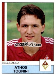 Sticker Athos Tognini - Football Switzerland 1987-1988 - Panini