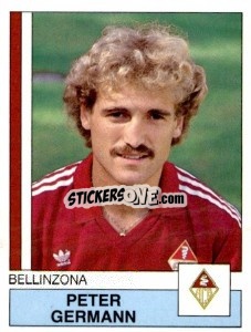 Sticker Peter Germann - Football Switzerland 1987-1988 - Panini