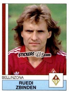 Cromo Ruedi Zbinden - Football Switzerland 1987-1988 - Panini