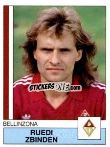 Figurina Ruedi Zbinden - Football Switzerland 1987-1988 - Panini