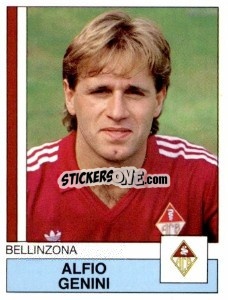 Sticker Alfio Genini - Football Switzerland 1987-1988 - Panini
