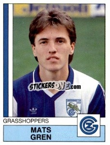 Cromo Mats Gren - Football Switzerland 1987-1988 - Panini