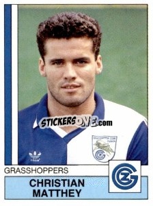 Cromo Christian Matthey - Football Switzerland 1987-1988 n. 75 - Panini
