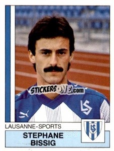 Cromo Stephane Bissig - Football Switzerland 1987-1988 - Panini