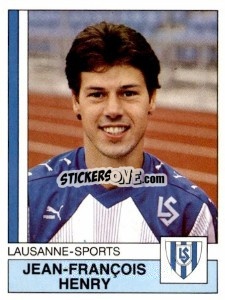 Sticker Jean-Francois Henry - Football Switzerland 1987-1988 - Panini
