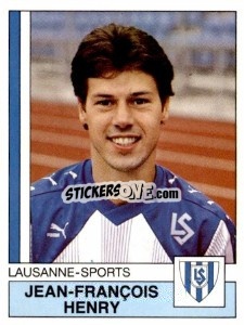 Sticker Jean-Francois Henry - Football Switzerland 1987-1988 n. 85 - Panini
