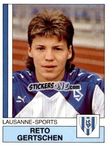 Figurina Reto Gertschen - Football Switzerland 1987-1988 n. 88 - Panini