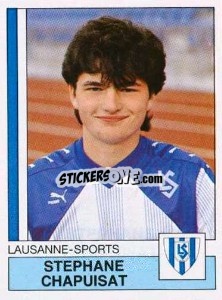 Figurina Stephane Chapuisat - Football Switzerland 1987-1988 - Panini