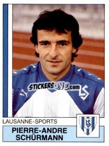 Cromo Pierre-Andre Schurmann - Football Switzerland 1987-1988 - Panini