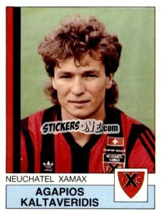 Sticker Agapois Kaltaveridis - Football Switzerland 1987-1988 n. 121 - Panini