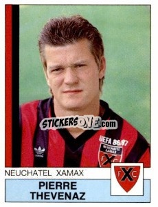 Sticker Pierre Thevenaz - Football Switzerland 1987-1988 n. 124 - Panini