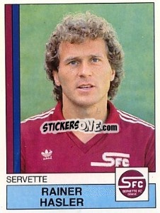 Sticker Rainer Hasler - Football Switzerland 1987-1988 n. 160 - Panini