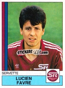 Cromo Lucien Favre - Football Switzerland 1987-1988 - Panini