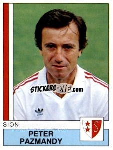 Cromo Peter Pazmandy - Football Switzerland 1987-1988 - Panini