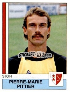 Sticker Pierre-Marie Pittier - Football Switzerland 1987-1988 - Panini