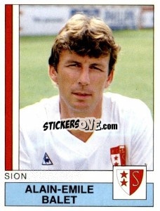Sticker Alain-Emile Balet - Football Switzerland 1987-1988 - Panini