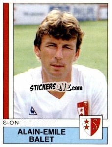 Figurina Alain-Emile Balet - Football Switzerland 1987-1988 - Panini