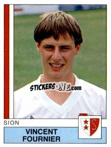 Sticker Vincent Fournier - Football Switzerland 1987-1988 - Panini