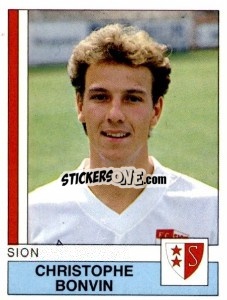 Sticker Christophe Bonvin - Football Switzerland 1987-1988 - Panini