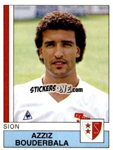 Cromo Azziz Bouderbala - Football Switzerland 1987-1988 - Panini