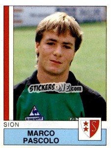 Sticker Marco Pascolo - Football Switzerland 1987-1988 n. 190 - Panini