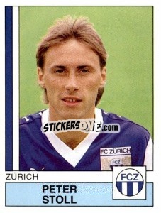 Cromo Peter Stoll - Football Switzerland 1987-1988 - Panini