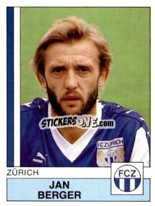 Figurina Jan Berger - Football Switzerland 1987-1988 - Panini