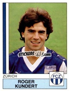 Cromo Roger Kundert - Football Switzerland 1987-1988 - Panini