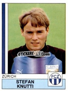 Sticker Stefan Knutti - Football Switzerland 1987-1988 - Panini
