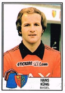 Cromo Hans Kung - Football Switzerland 1981-1982 - Panini