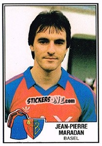 Sticker Jean-Pierre Maradan - Football Switzerland 1981-1982 - Panini