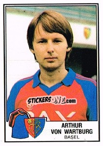 Cromo Arthur von Wartburg - Football Switzerland 1981-1982 - Panini