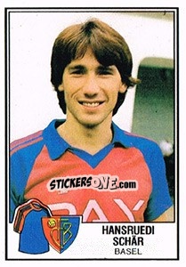 Sticker Hansreudi Schar - Football Switzerland 1981-1982 n. 40 - Panini