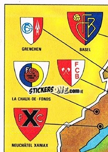 Cromo Map - Football Switzerland 1979-1980 - Panini